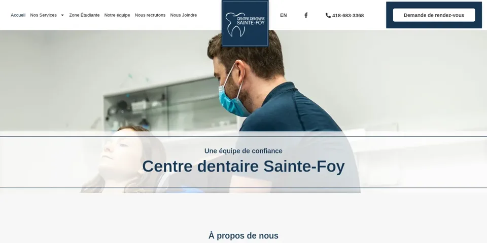 Centre dentaire Sainte-Foy website homepage
